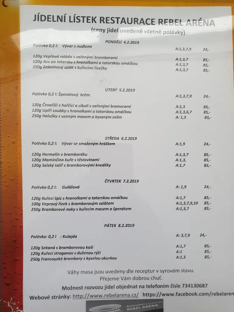 Menu_Restaurace ve sportovní hale_Havlíčkův Brod_image_4