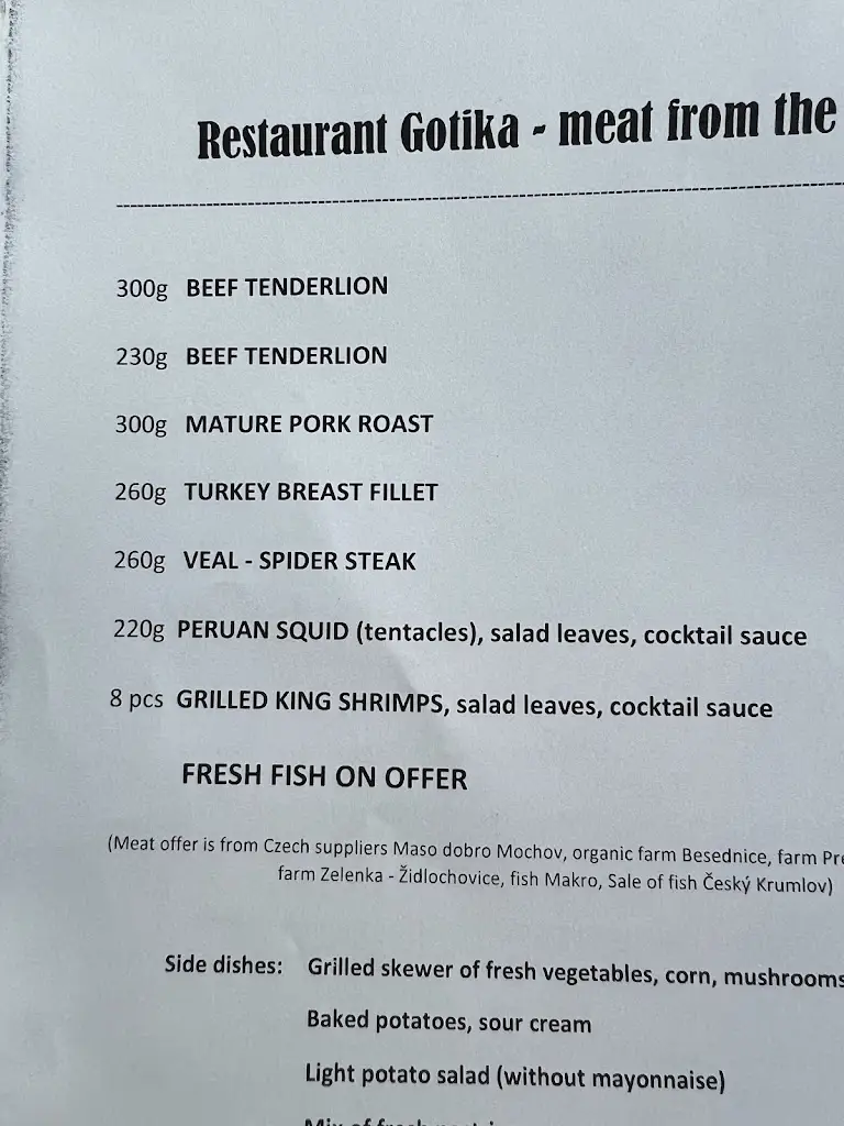 Menu_Gotika RESTAURANT_Český Krumlov_image_4