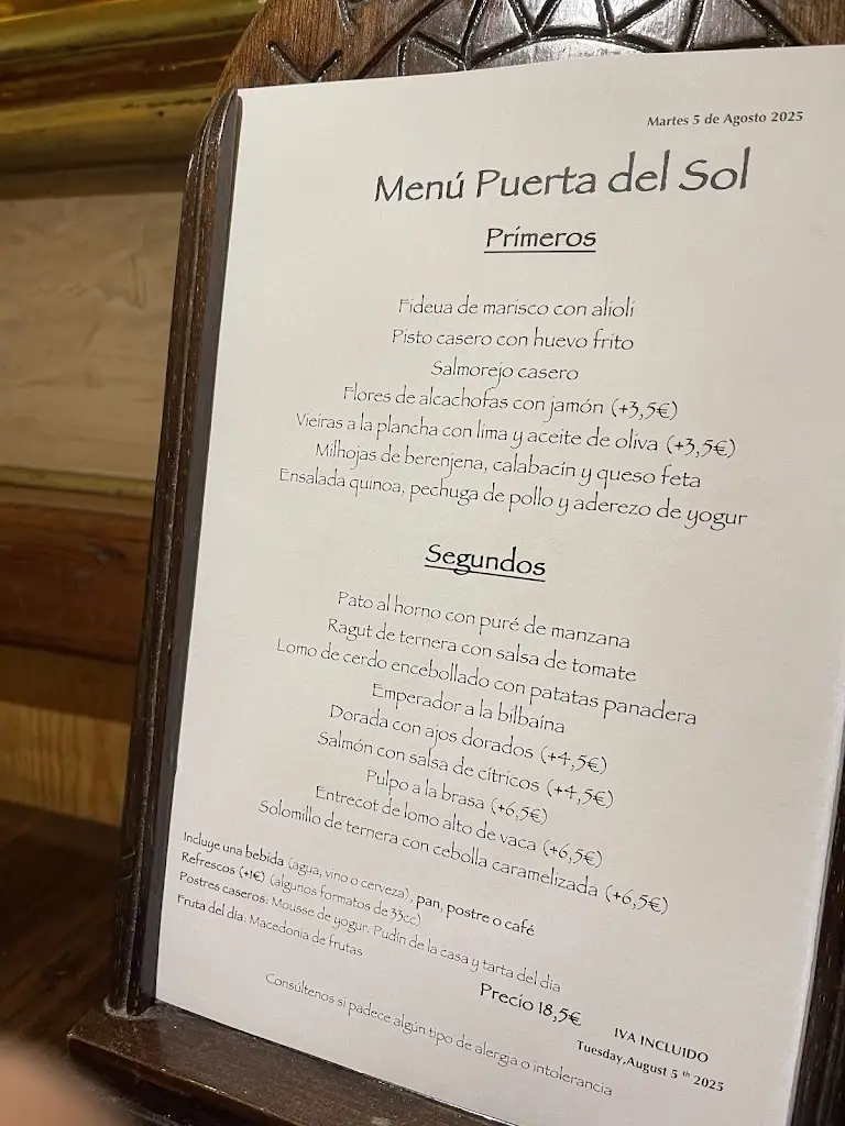 Menu_Restaurante La Catedral_Křížová_image_1