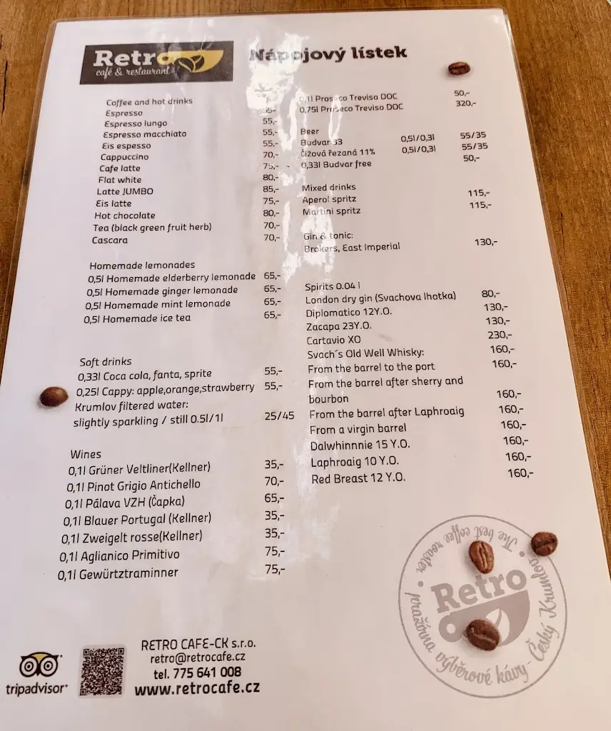Menu_Retro Café_Český Krumlov_image_3