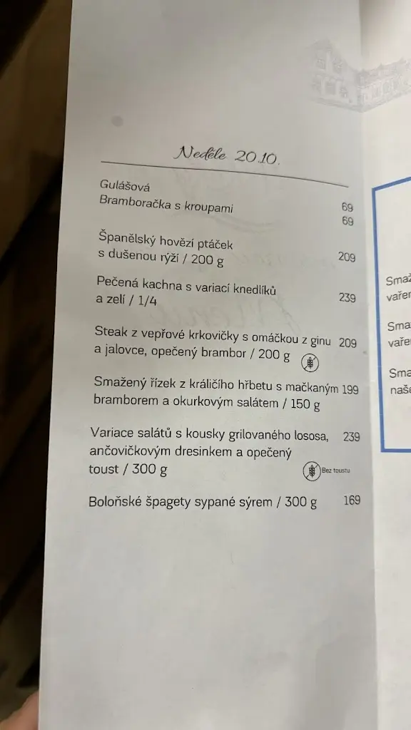 Menu_Pension and restaurant At The River_Ledeč nad Sázavou_immagine_3