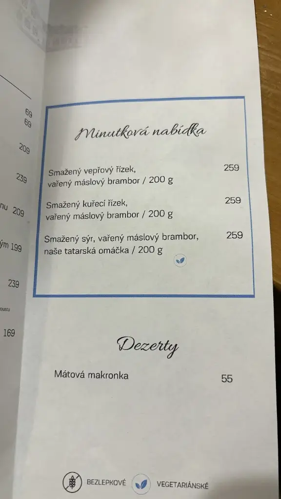 Menu_Pension and restaurant At The River_Ledeč nad Sázavou_immagine_4