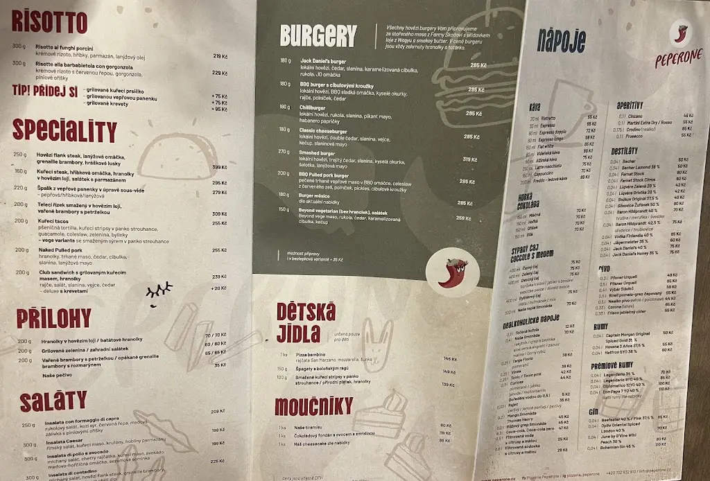 Menu_Pizzerie Peperone_Náměšť nad Oslavou_immagine_1