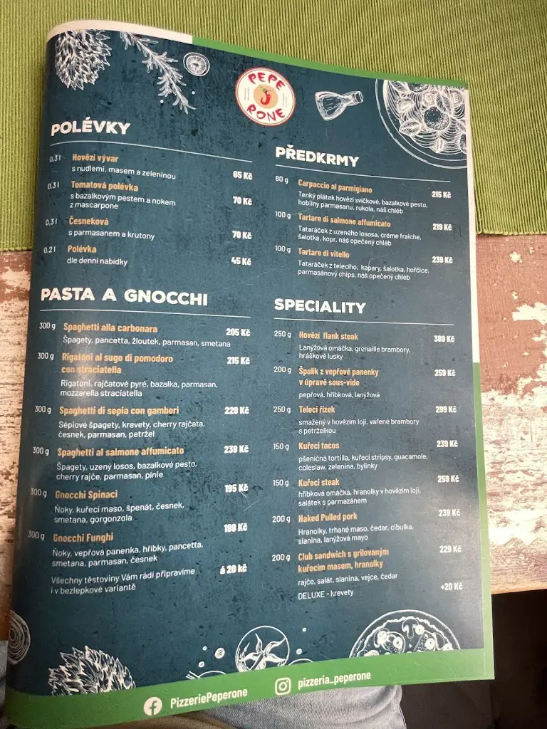Menu_Pizzerie Peperone_Náměšť nad Oslavou_immagine_3
