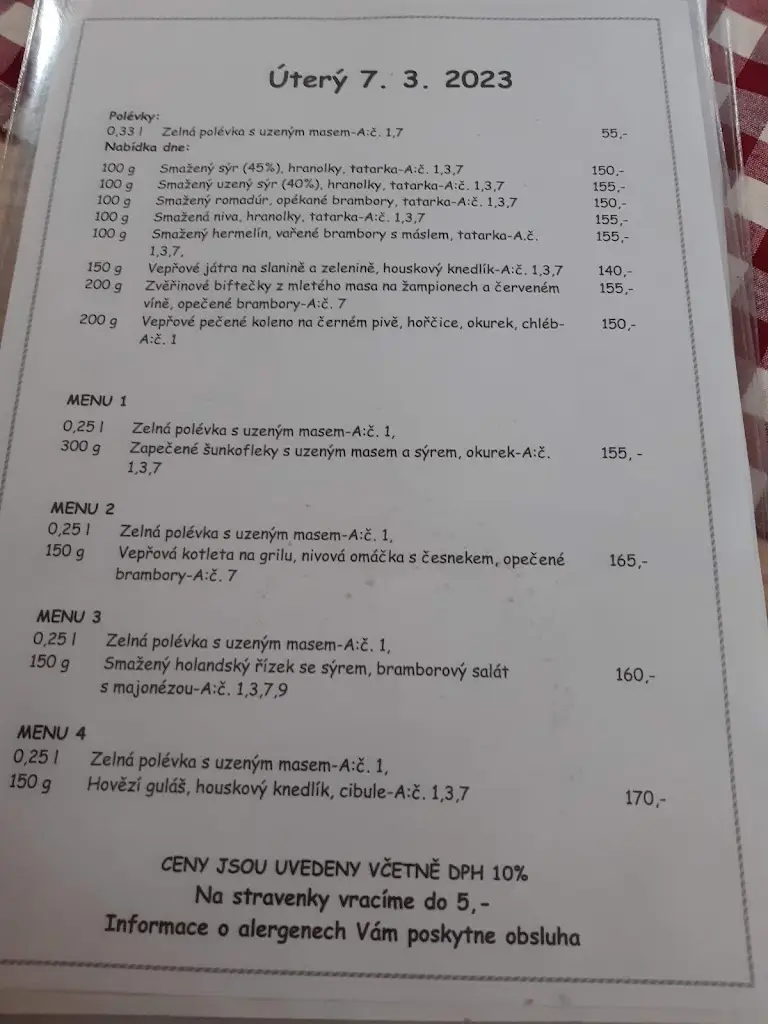 Menu_Restaurace u Cafourků_Náměšť nad Oslavou_image_1