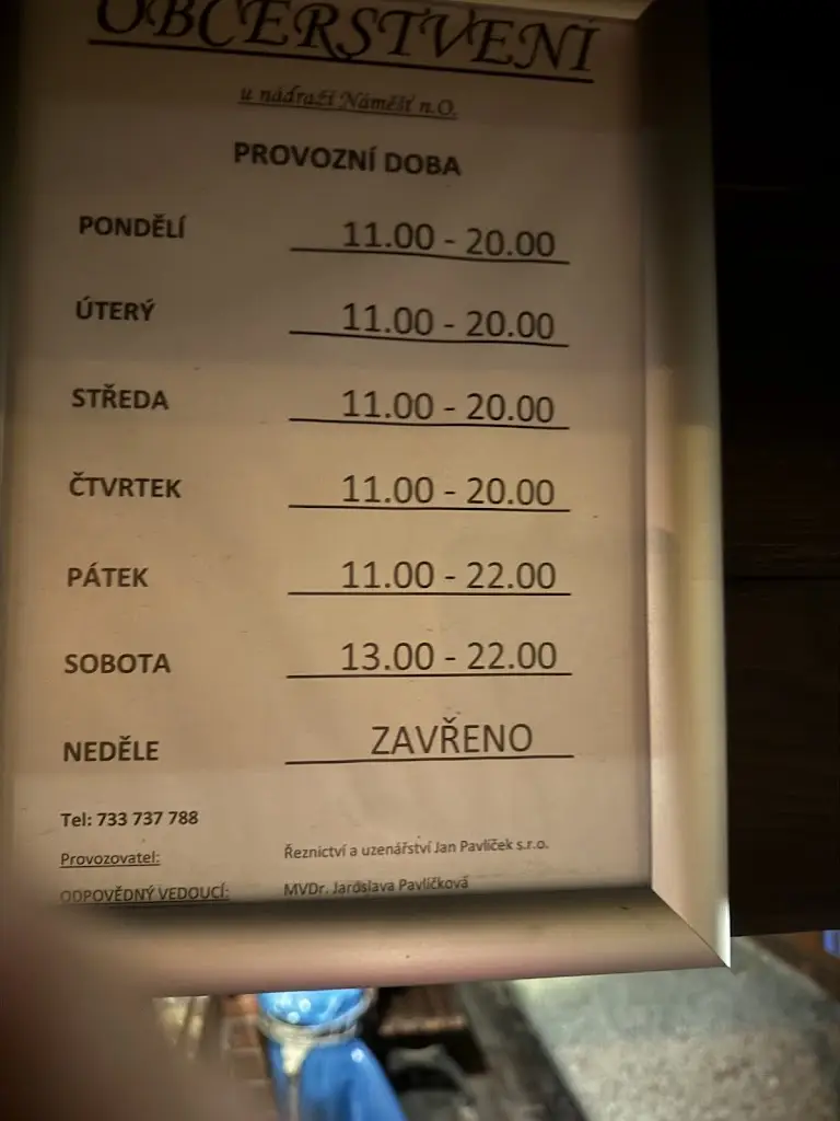 Občerstvení u nádraží restaurant in Náměšť nad Oslavou