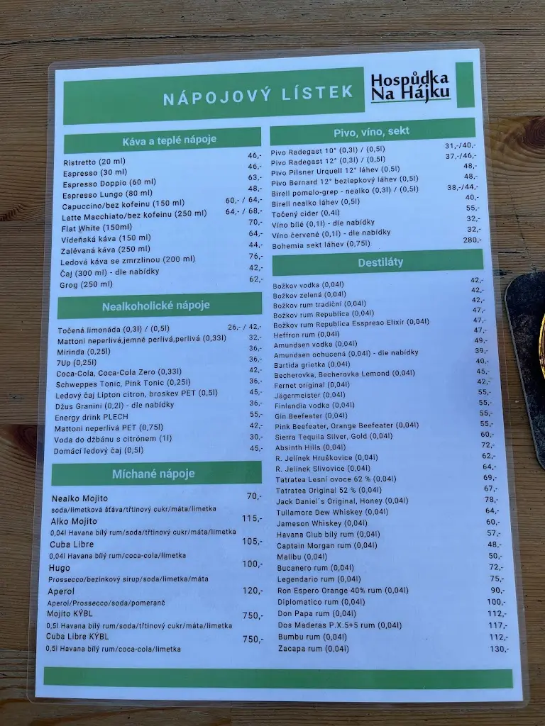 Menu_Hospůdka na Hájku_Náměšť nad Oslavou_image_2