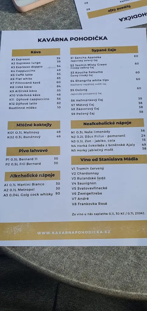 Menu_Kavárna Pohodička_Náměšť nad Oslavou_image_2