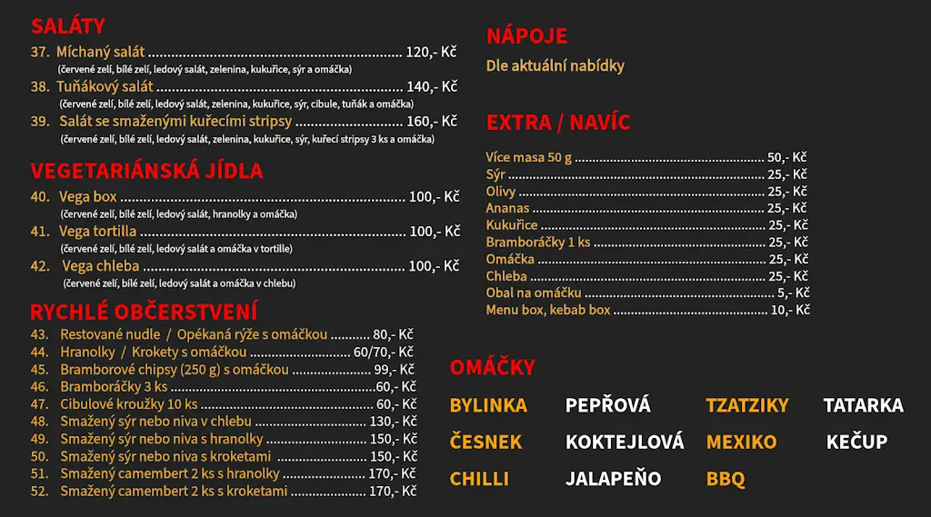 Menu_KEBAB HOUSE MORAVSKÉ BUDĚJOVICE, 1. máje 118_Moravské Budějovice_immagine_1