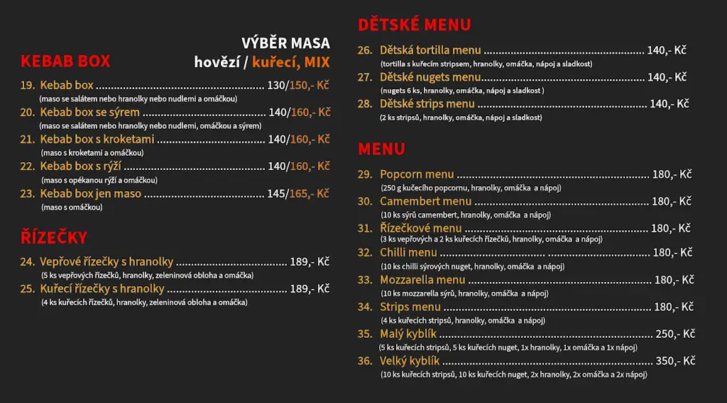 Menu_KEBAB HOUSE MORAVSKÉ BUDĚJOVICE, 1. máje 118_Moravské Budějovice_immagine_2