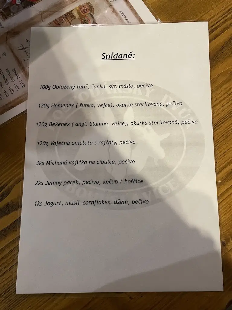 Menu_Bohuslavice farm and horse ranch_Nové Syrovice_immagine_1