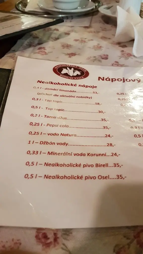 Menu_Bohuslavice farm and horse ranch_Nové Syrovice_immagine_2