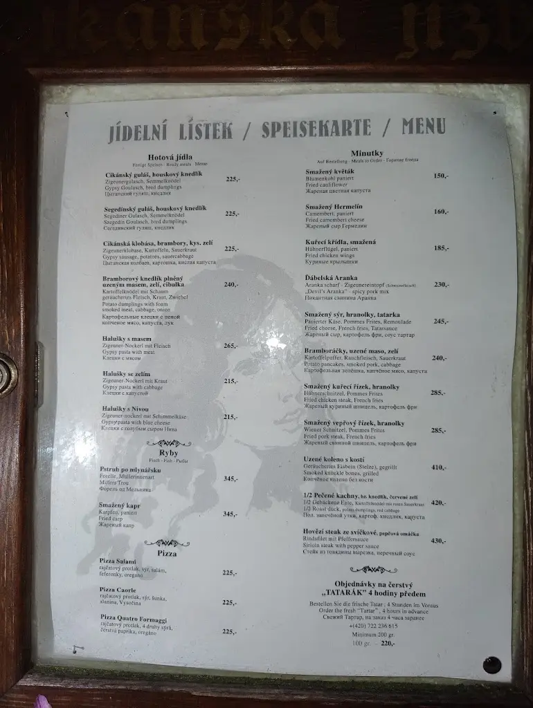 Menu_Cikánská jizba_Český Krumlov_image_1