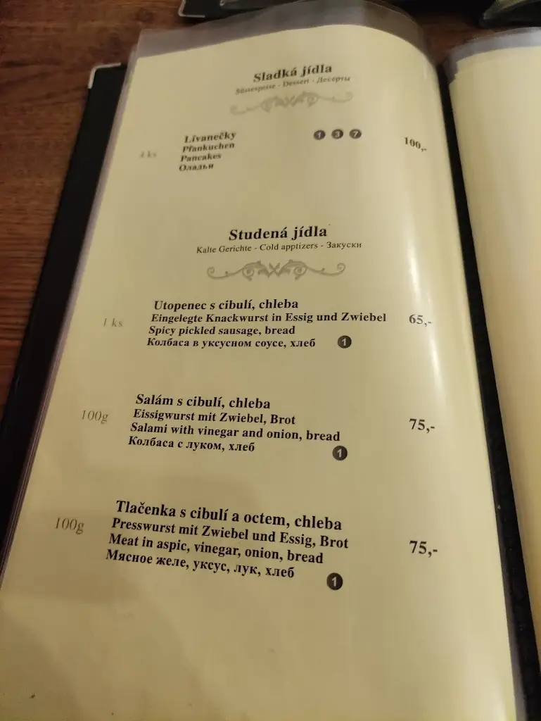 Menu_Cikánská jizba_Český Krumlov_image_4