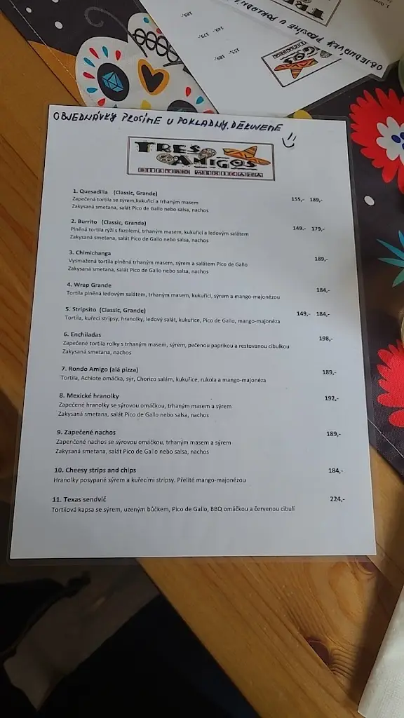 Menu_Tres Amigos_Okres Pelhřimov_image_2