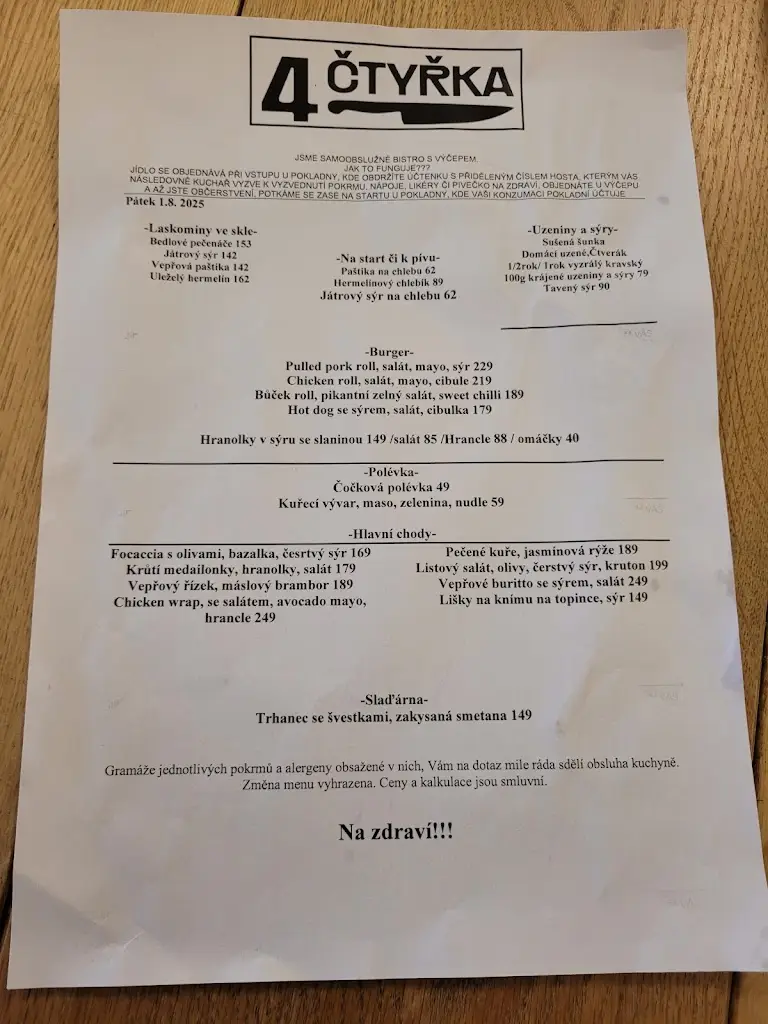 Menu_Bistro 4čtyřka_Nové Město na Moravě_image_1