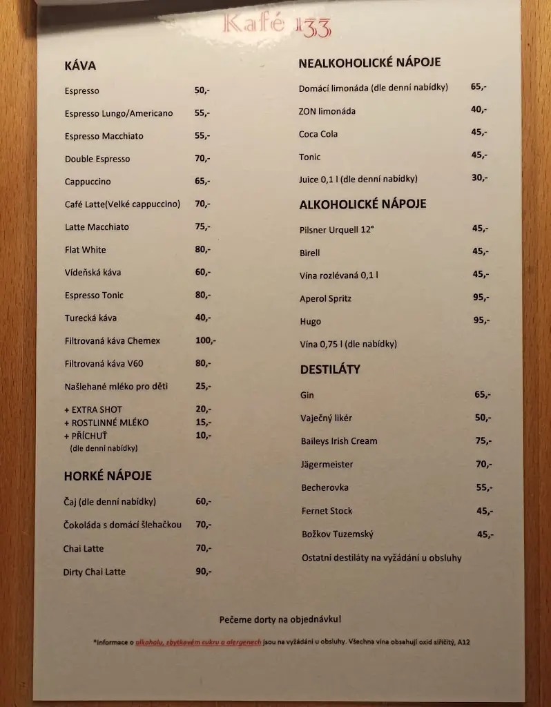 Menu_Kafé 133_Nové Město na Moravě_image_1