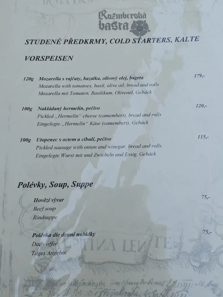 Menu_Rožmberská Bašta Český Krumlov_Český Krumlov_image_4