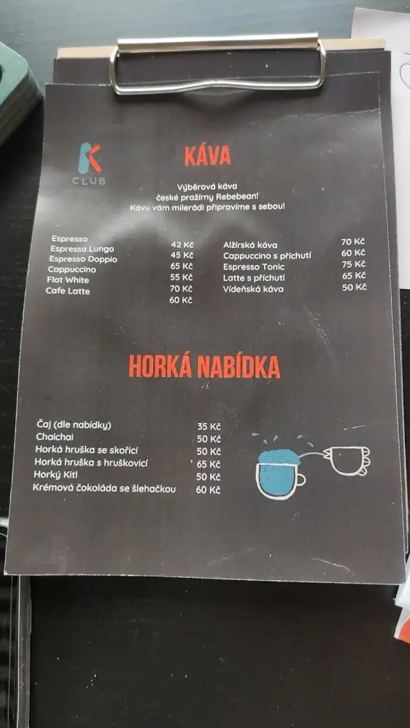 Menu_K Club_Nové Město na Moravě_image_1
