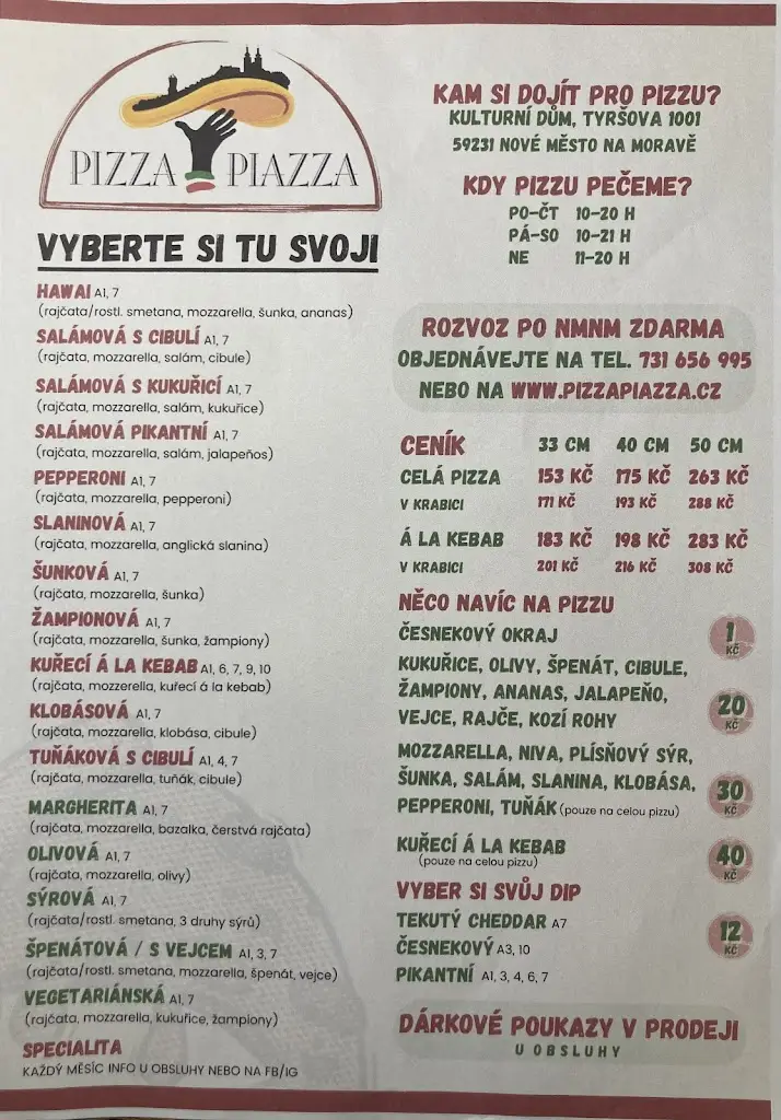 Menu_Pizza Piazza_Nové Město na Moravě_image_1