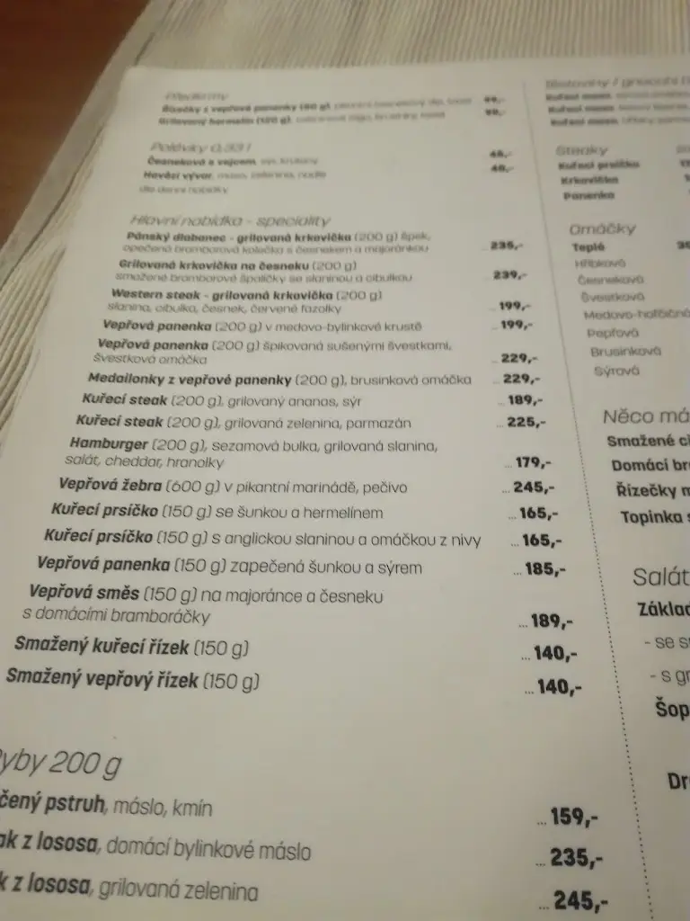 Menu_Restaurant Pohoda_Okres Žďár nad Sázavou_image_2