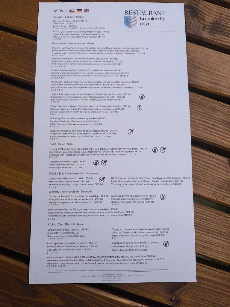 Menu_Krumlovský mlýn_Český Krumlov_image_1