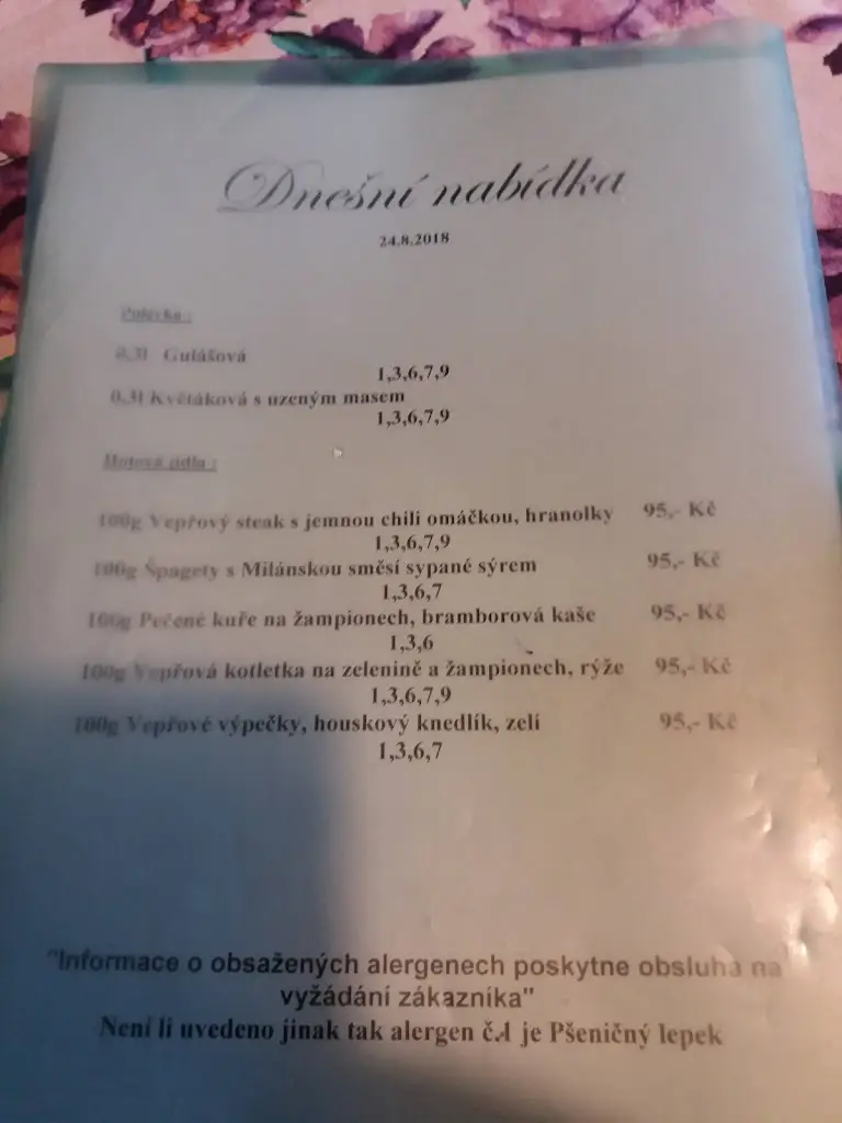 Menu_Restaurace u Pily Žďár_Okres Žďár nad Sázavou_image_3