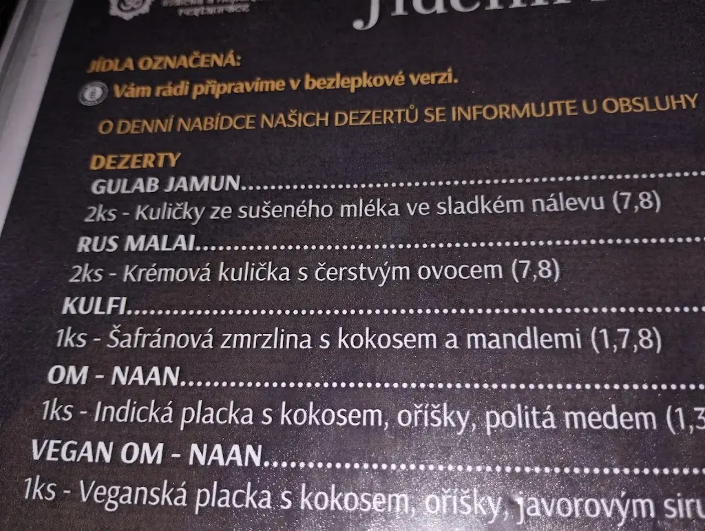 Menu_OM - indická a nepálská restaurace_Okres Žďár nad Sázavou_immagine_3