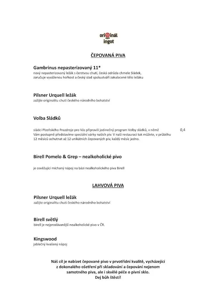 Menu_ORIGINÁL restaurace INGOT_Okres Žďár nad Sázavou_image_3