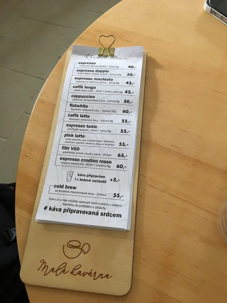 Menu_Malá kavárna_Okres Žďár nad Sázavou_immagine_2