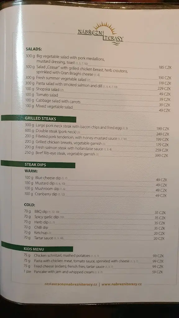 Menu_Nábřežní terasy, restaurace a penzion_Okres Žďár nad Sázavou_image_3
