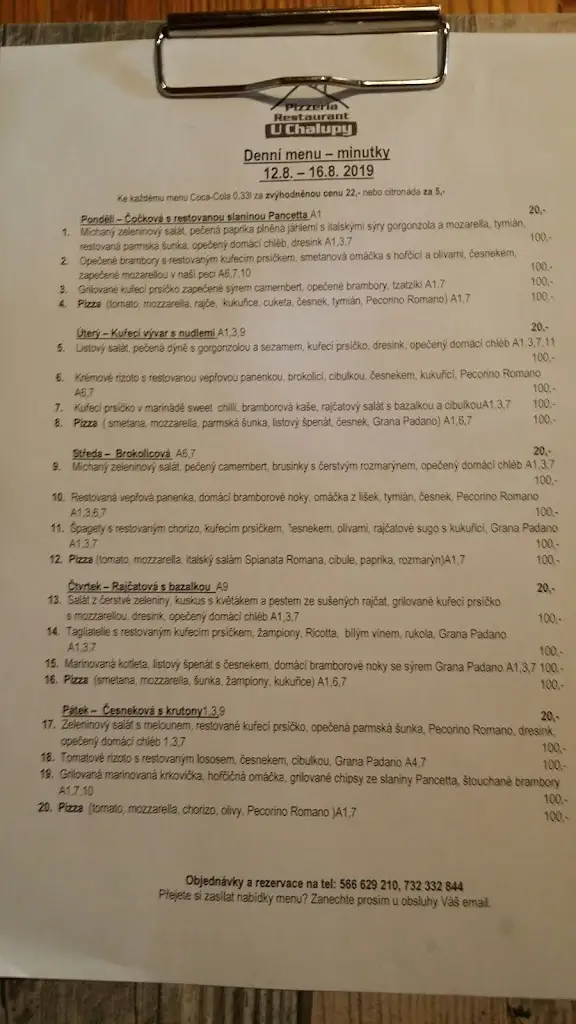 Menu_U Chalupy_Okres Žďár nad Sázavou_immagine_2