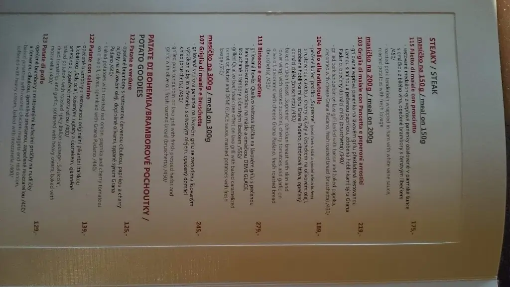 Menu_U Chalupy_Okres Žďár nad Sázavou_immagine_4