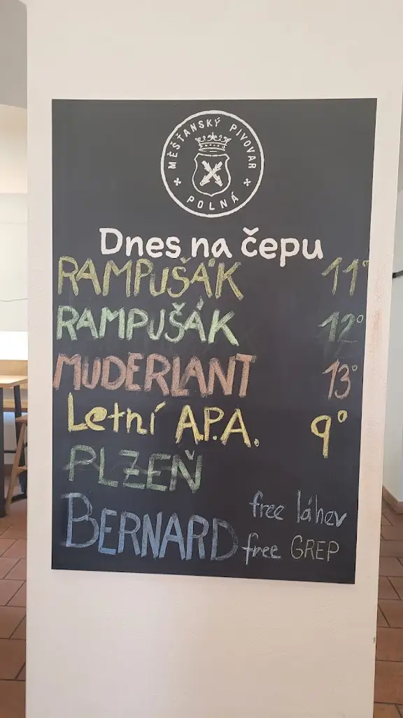 Menu_Restaurace Měšťanský pivovar Polná_Polná_image_1