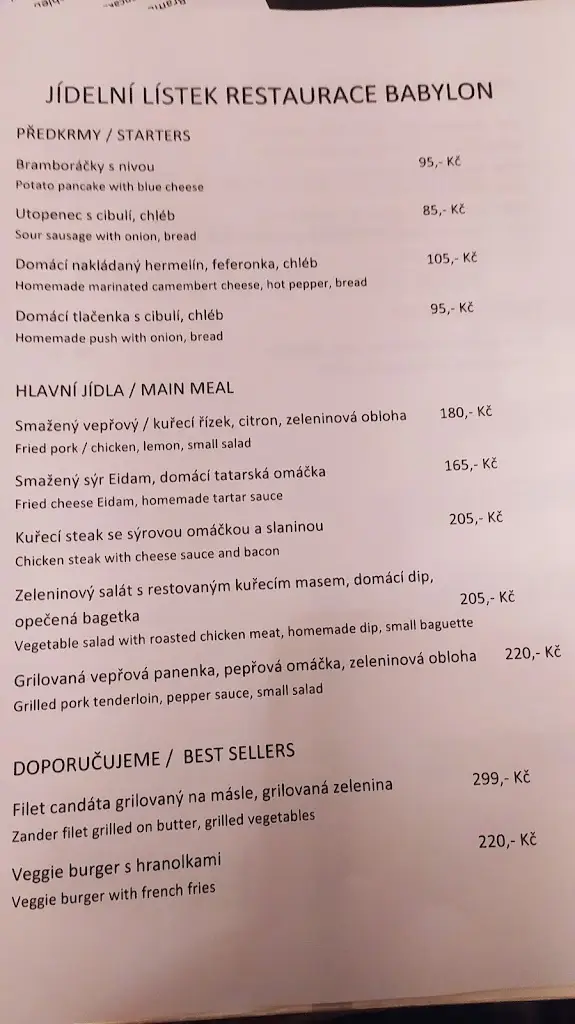 Menu_Babylon gastro s. r. o._Český Krumlov_immagine_1