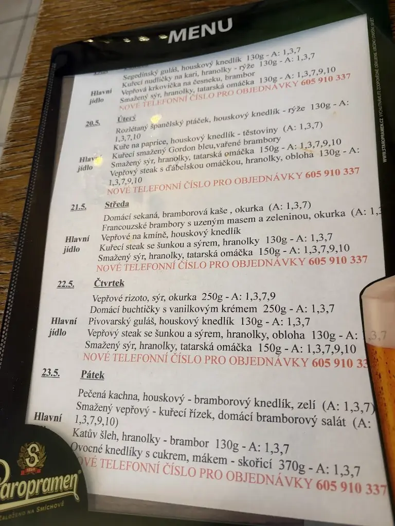 Menu_Restaurace Plevno_Český Krumlov_image_1