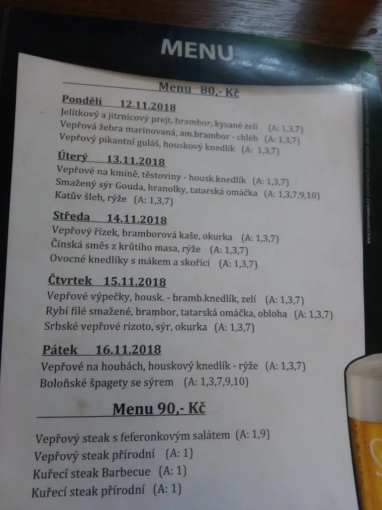 Menu_Restaurace Plevno_Český Krumlov_image_3