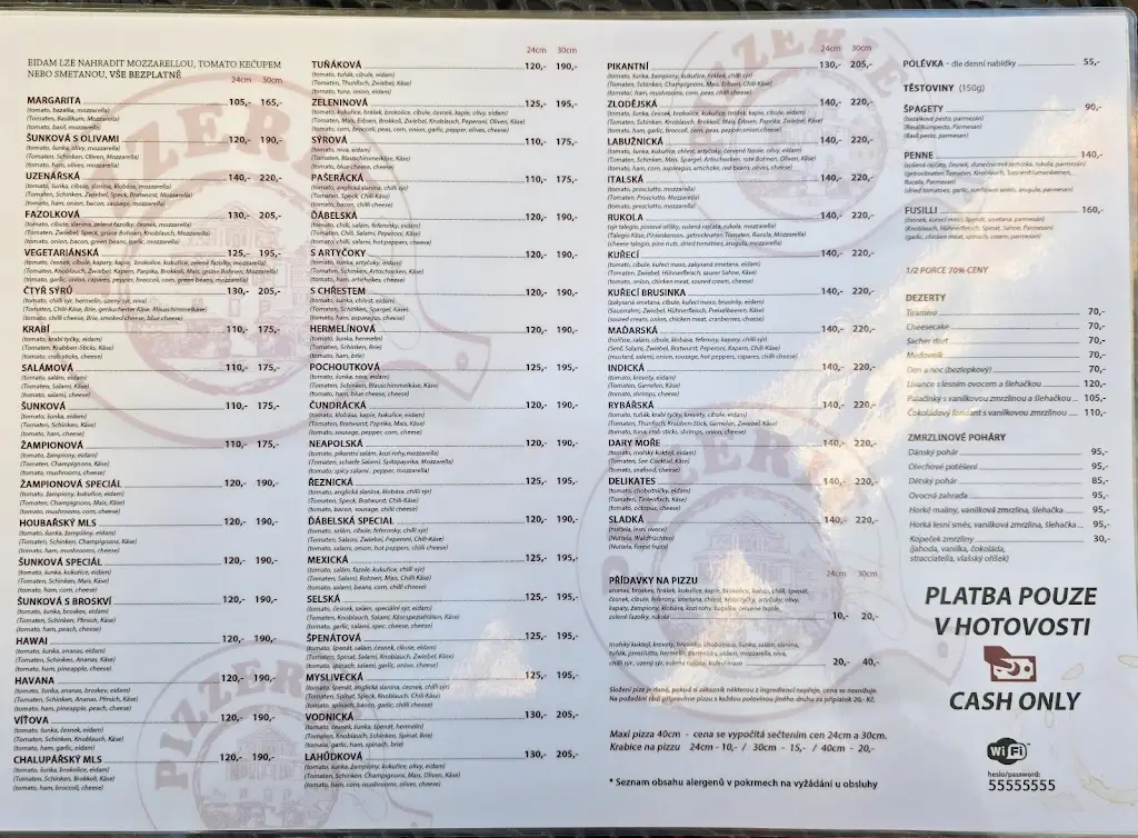 Menu_Pizzerie Telč_Telč_image_1