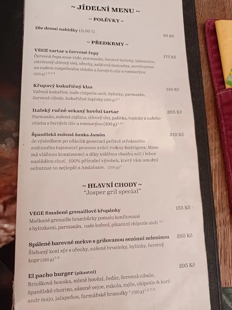 Menu_Adam's Bar & Bistro_Okres Třebíč_image_1