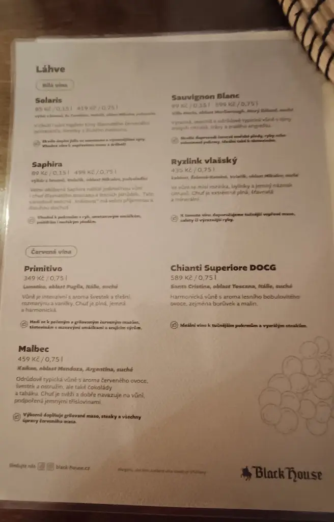 Menu_Black house_Okres Třebíč_image_1