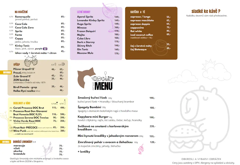 Menu_Hotel Kocour & Restaurant_Okres Třebíč_immagine_2
