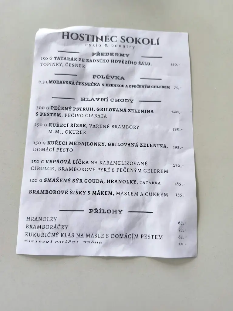 Menu_Hostinec Sokolí_Okres Třebíč_image_1