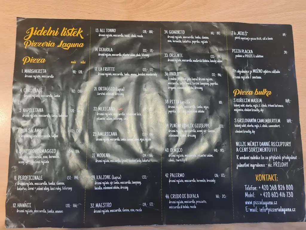 Menu_Pizzeria Laguna_Okres Třebíč_image_3