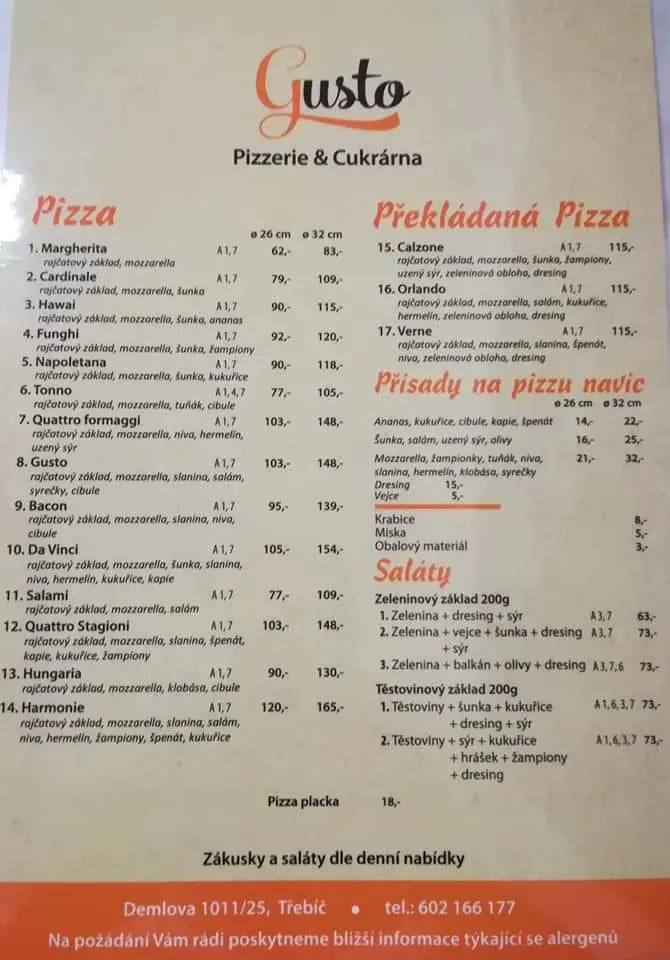 Menu_Gusto - pizzerie a cukrárna_Okres Třebíč_image_2