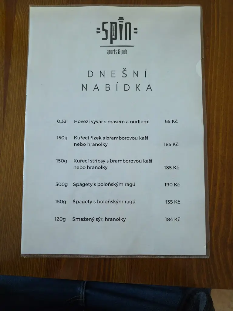 Spin sports & pub_Okres Třebíč_menu_image_1