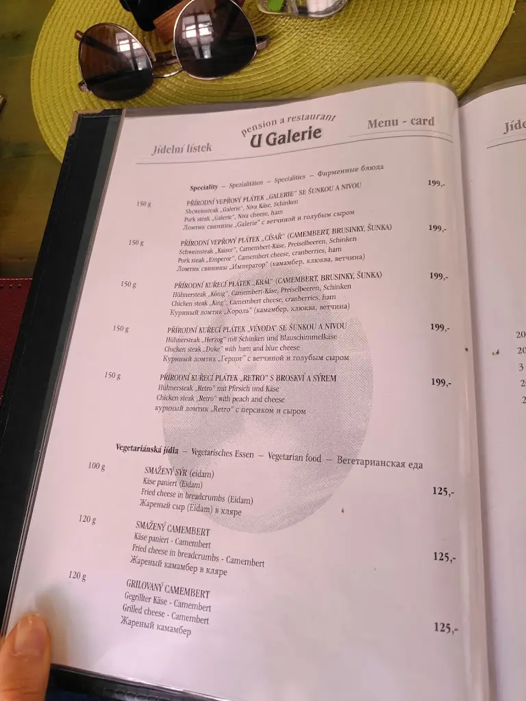 Menu_Pension U Galerie_Český Krumlov_immagine_3