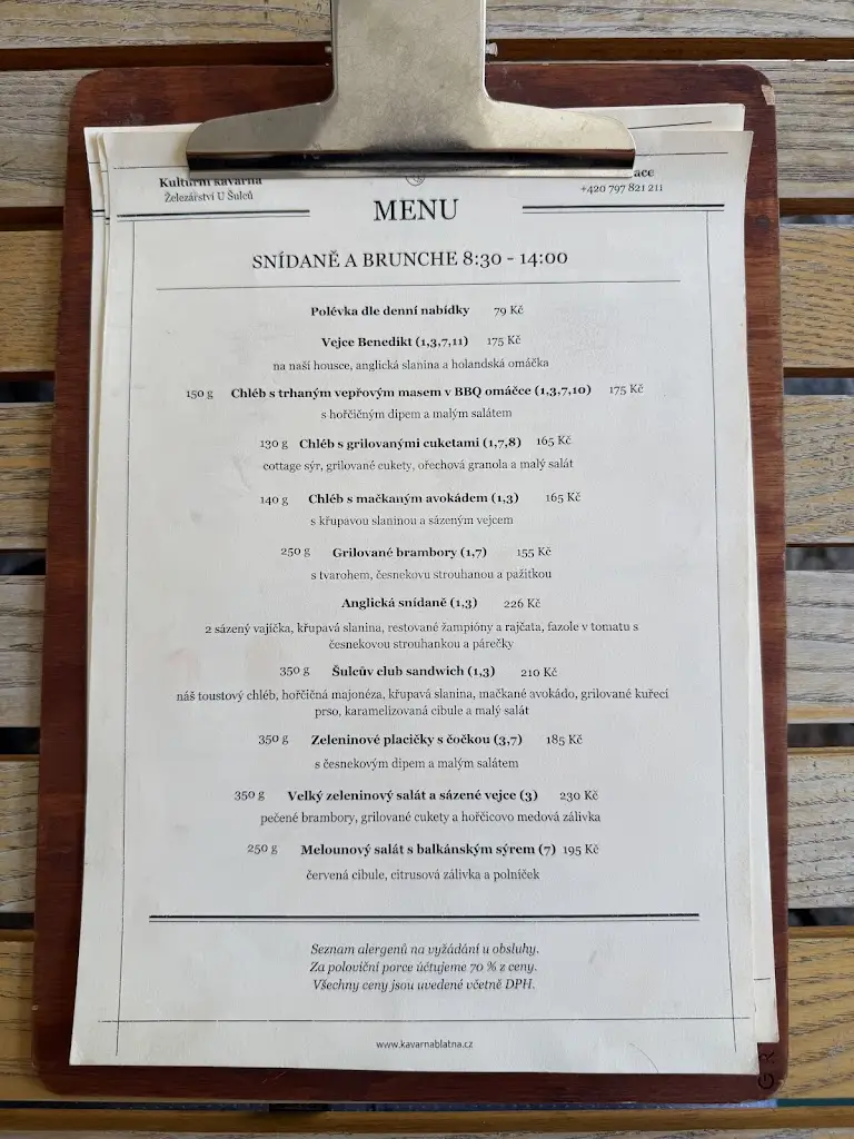 Menu_Kulturní kavárna Železářství U Šulců_Blatná_image_1