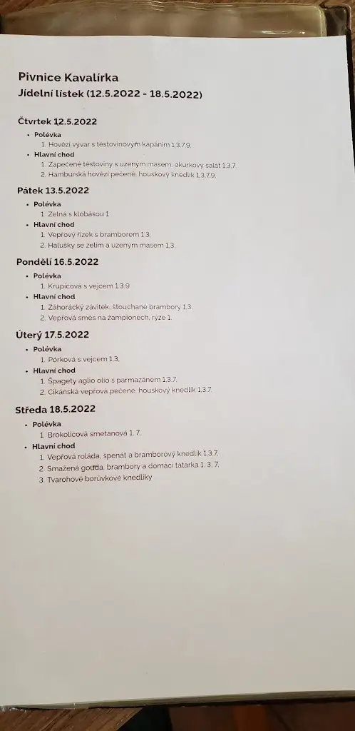 Menu_Pivnice Kavalírka_Český Krumlov_image_2