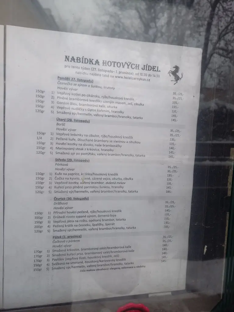 Menu_Restaurace Černý Kůň Červený Kostelec_Červený Kostelec_image_1