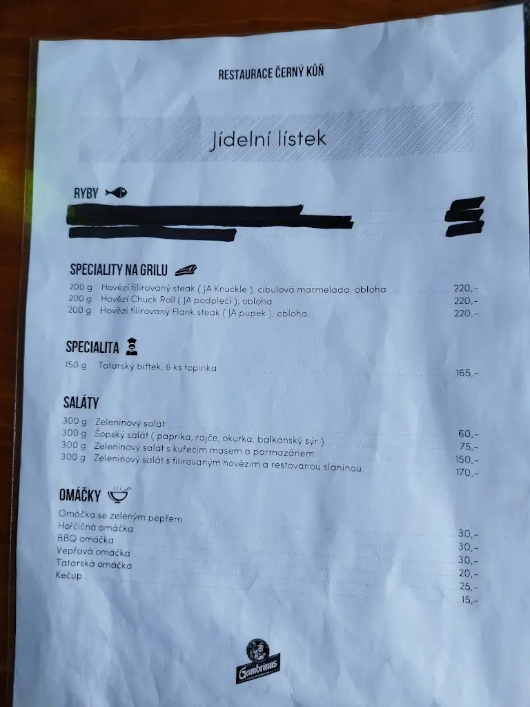 Menu_Restaurace Černý Kůň Červený Kostelec_Červený Kostelec_image_2